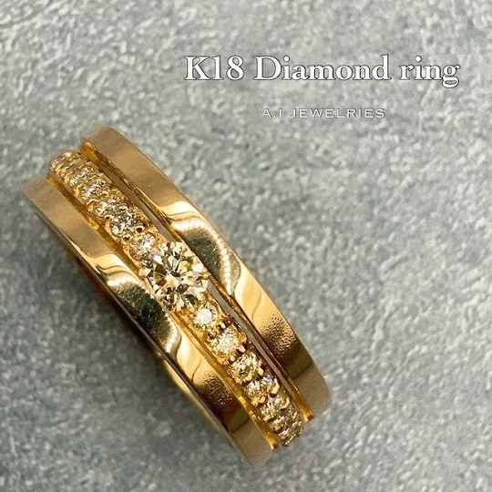 K18 18金 ダイヤモンド リング / K18 Diamond ring 品番kr-8868-2