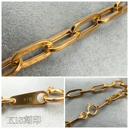 K18 18金 ペーパークリップ ネックレス 1.25φ 40cm / k18 paper clip necklace 1.25φ 40cm 品番 kpch125-40