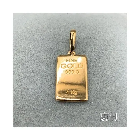 18金 ゴールド バー ダイヤモンド ペンダント / K18 Gold bar diamond pendant 品番bgc-034714
