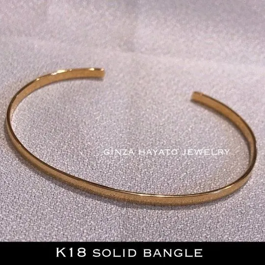 K18 バングル bangle mens 18金 シンプル メンズ レディース simple design
