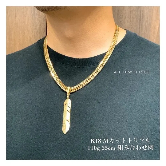 K18 Big Feather Pendant ビッグ フェザー 羽 18金ペンダント pendant 品番 kp-pfp35