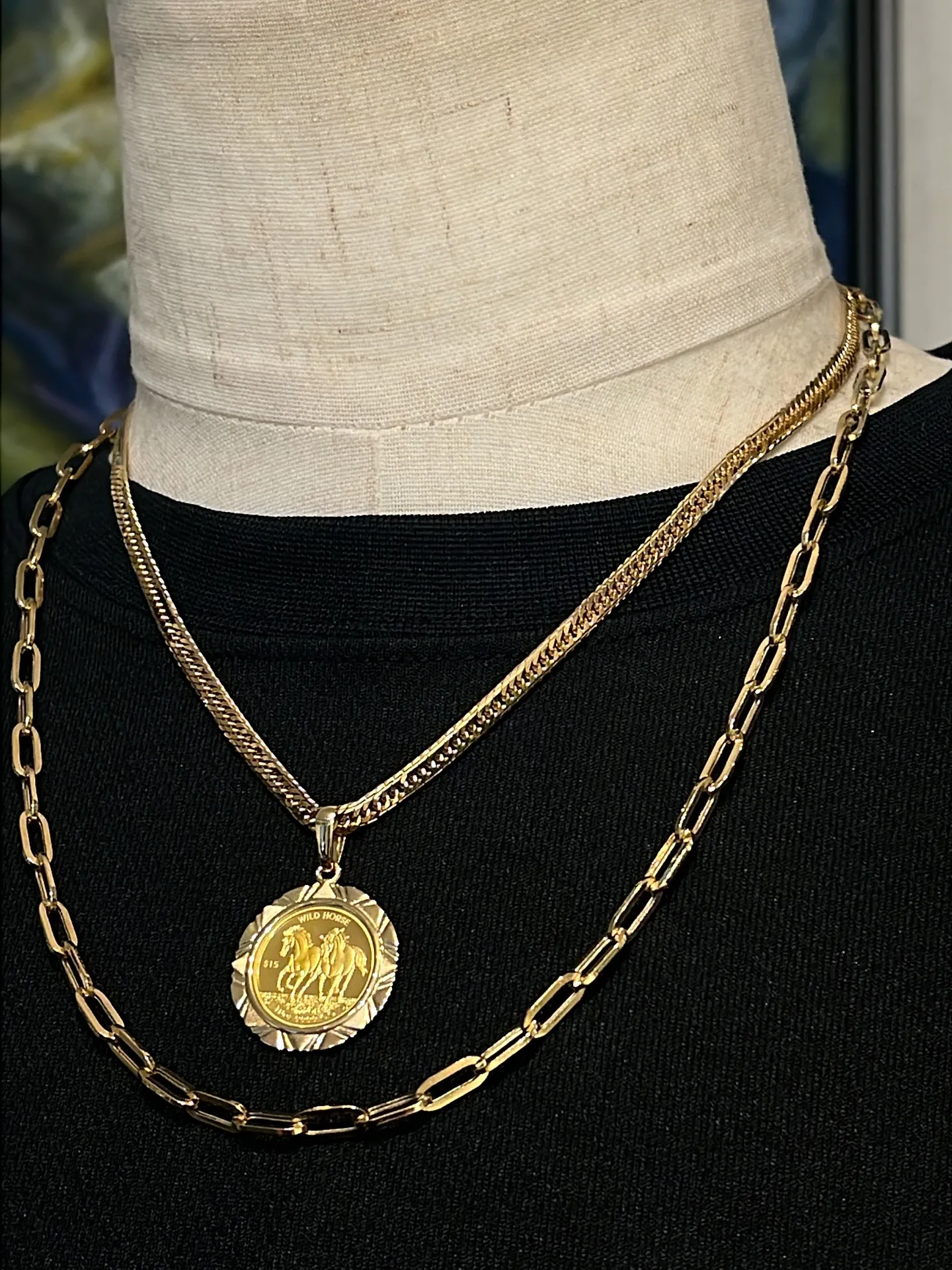 K18 コインペンダントコーデ 