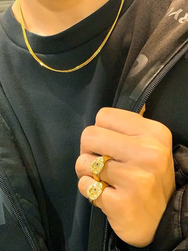 ✨洗練を極めた、K18ベルトデザインリング✨