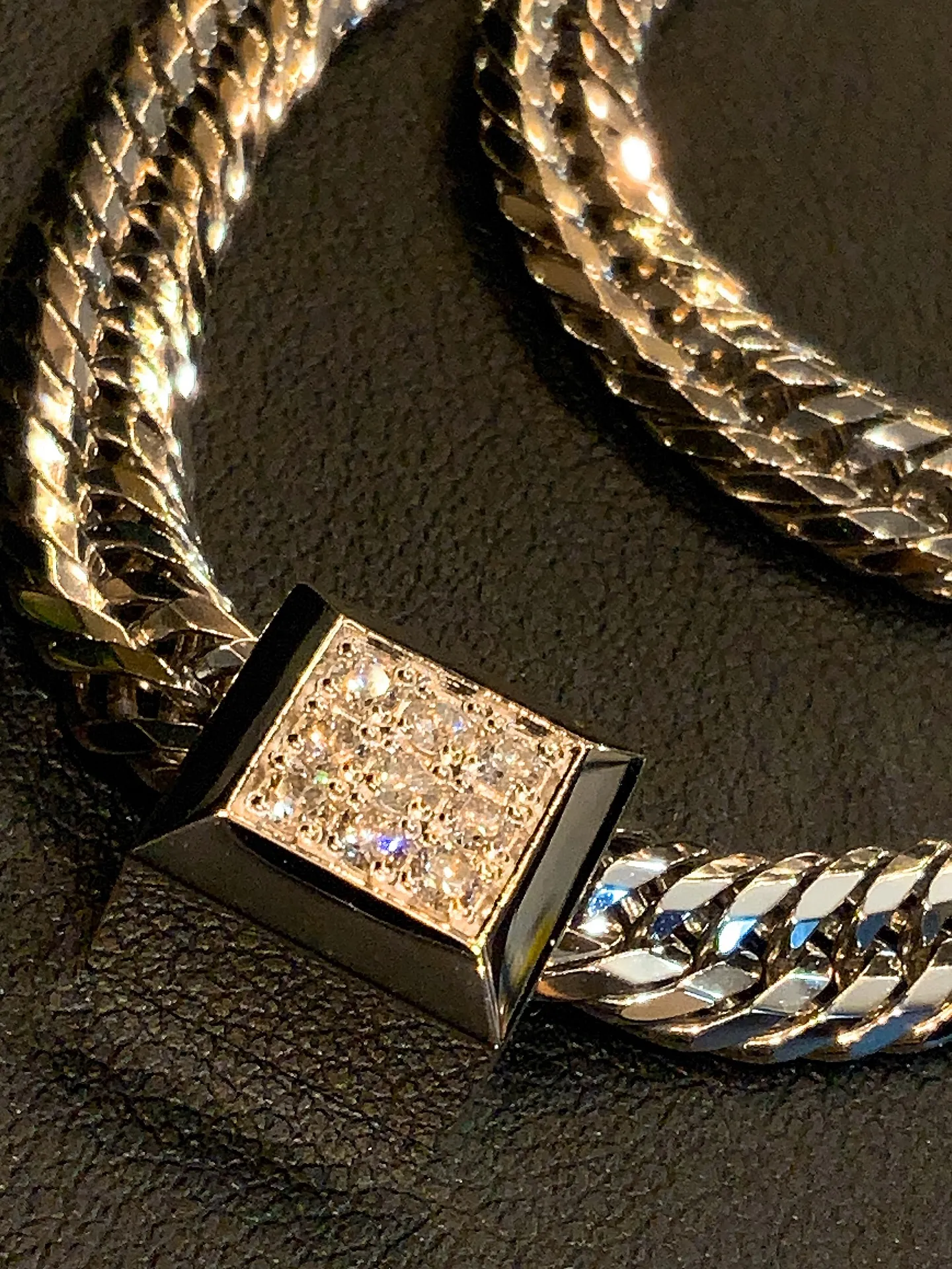 ✨PT900 ダイヤモンドビーズペンダント（リバーシブル仕様...