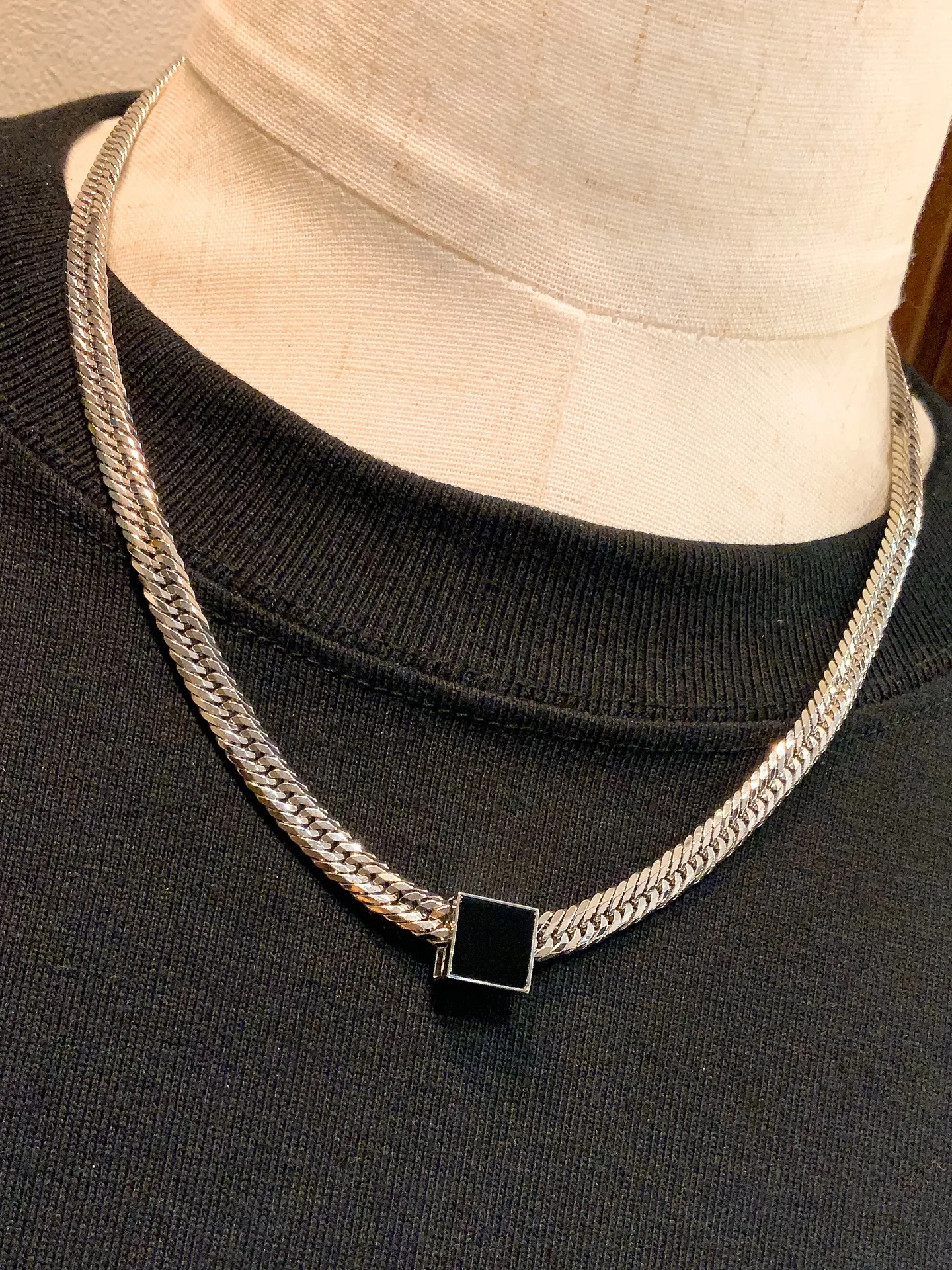 ✨PT900 ダイヤモンドビーズペンダント（リバーシブル仕様...