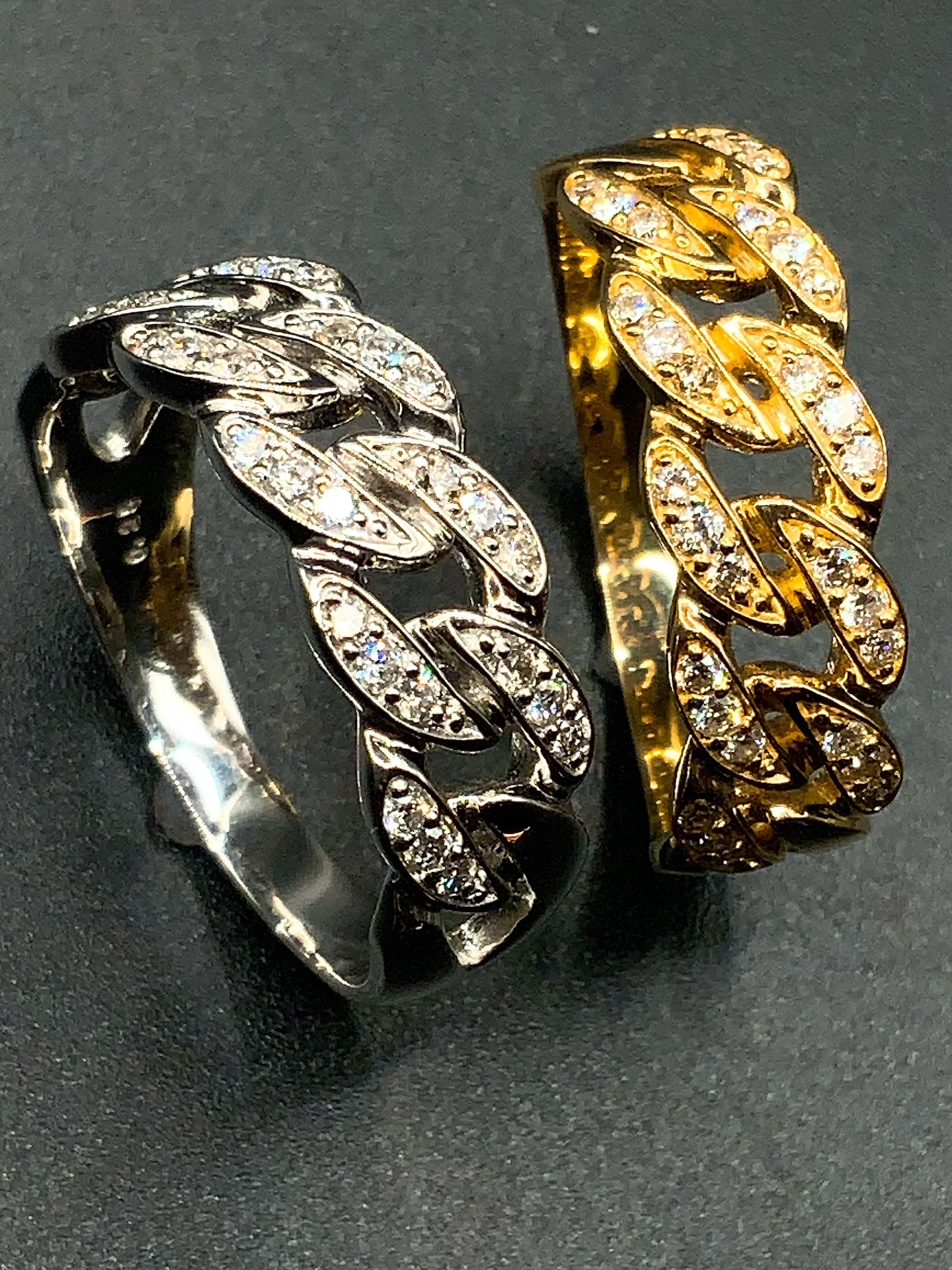 ✨K18 × PT900 ダイヤモンドチェーンリング💍✨