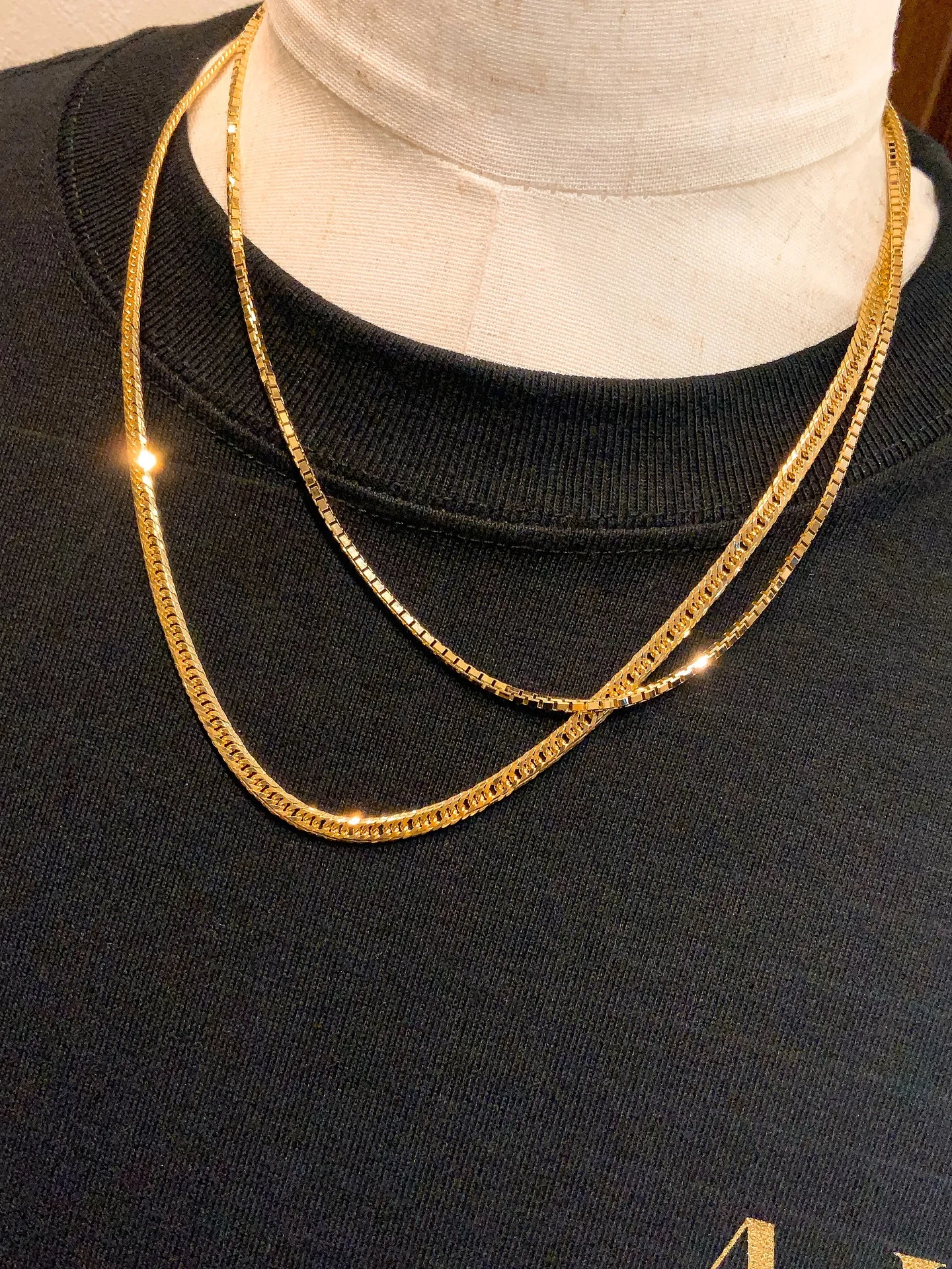 ✨K18 ベネチアン × 喜平ネックレス✨