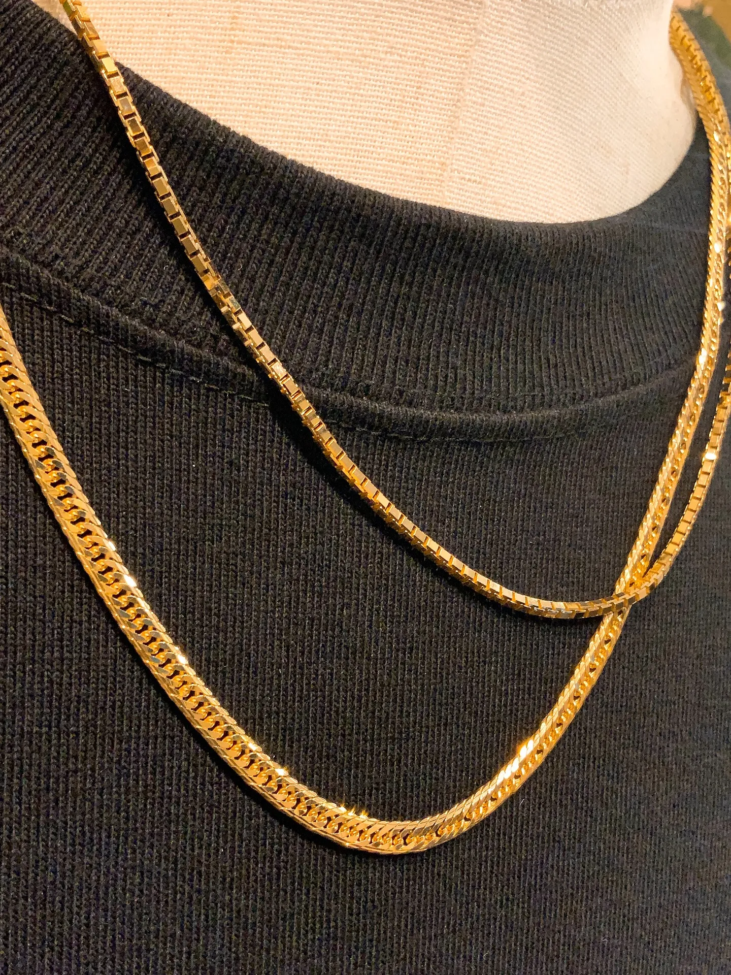 ✨K18 ベネチアン × 喜平ネックレス✨