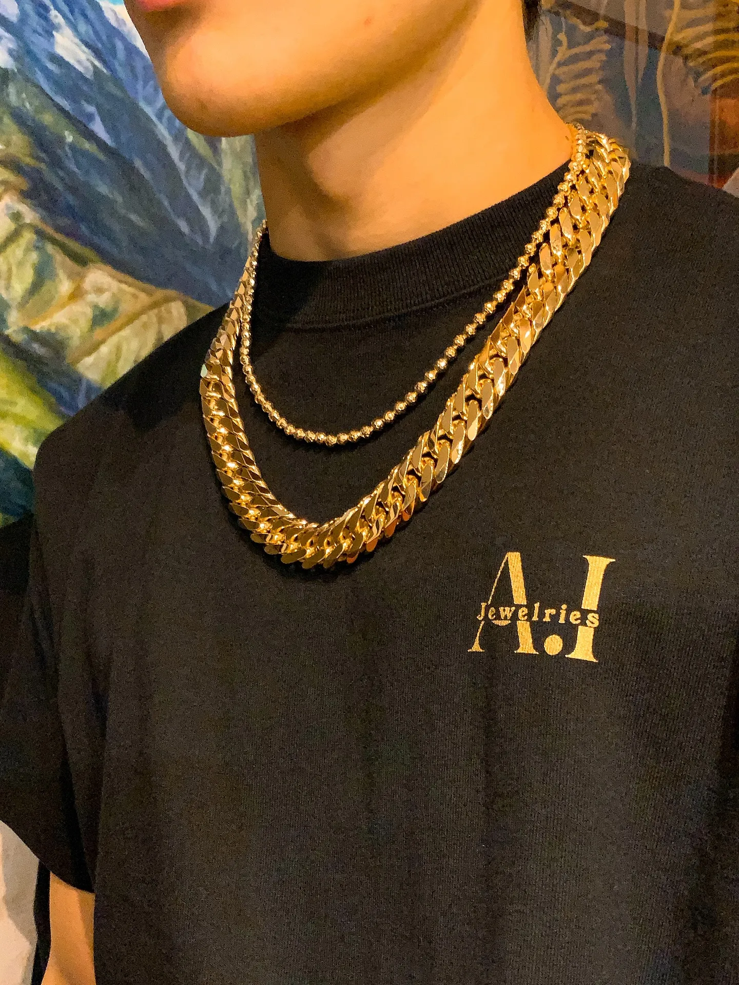 👑K18 6面ダブル 喜平ネックレス👑