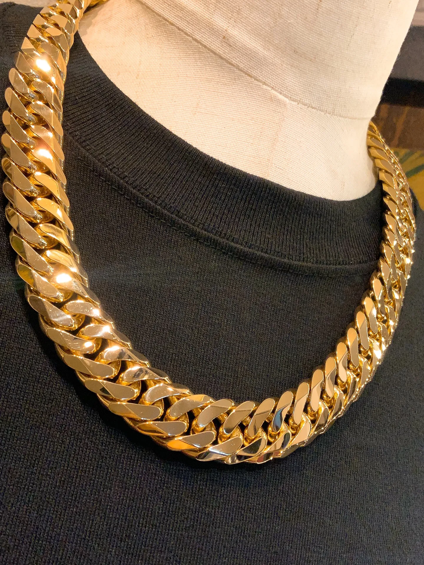 👑K18 6面ダブル 喜平ネックレス👑