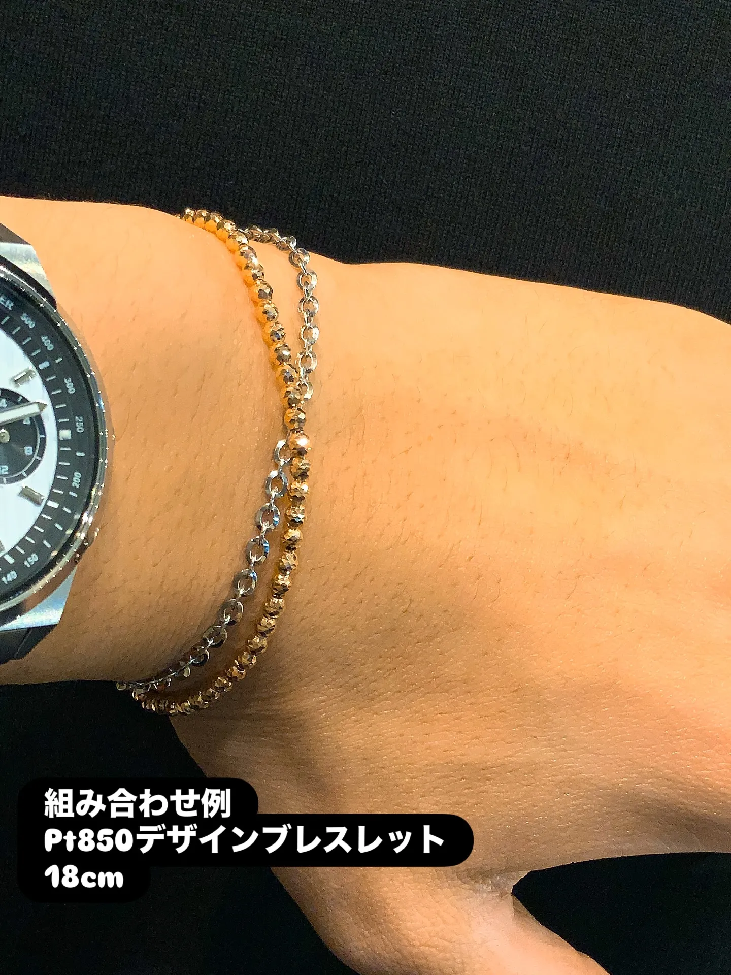 👑K18 ローズゴールド ミラーボールブレスレット👑