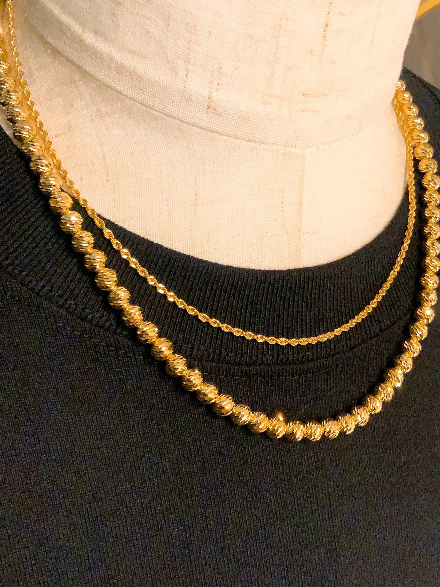 ✨K18 ハニーミラーボールネックレス✨