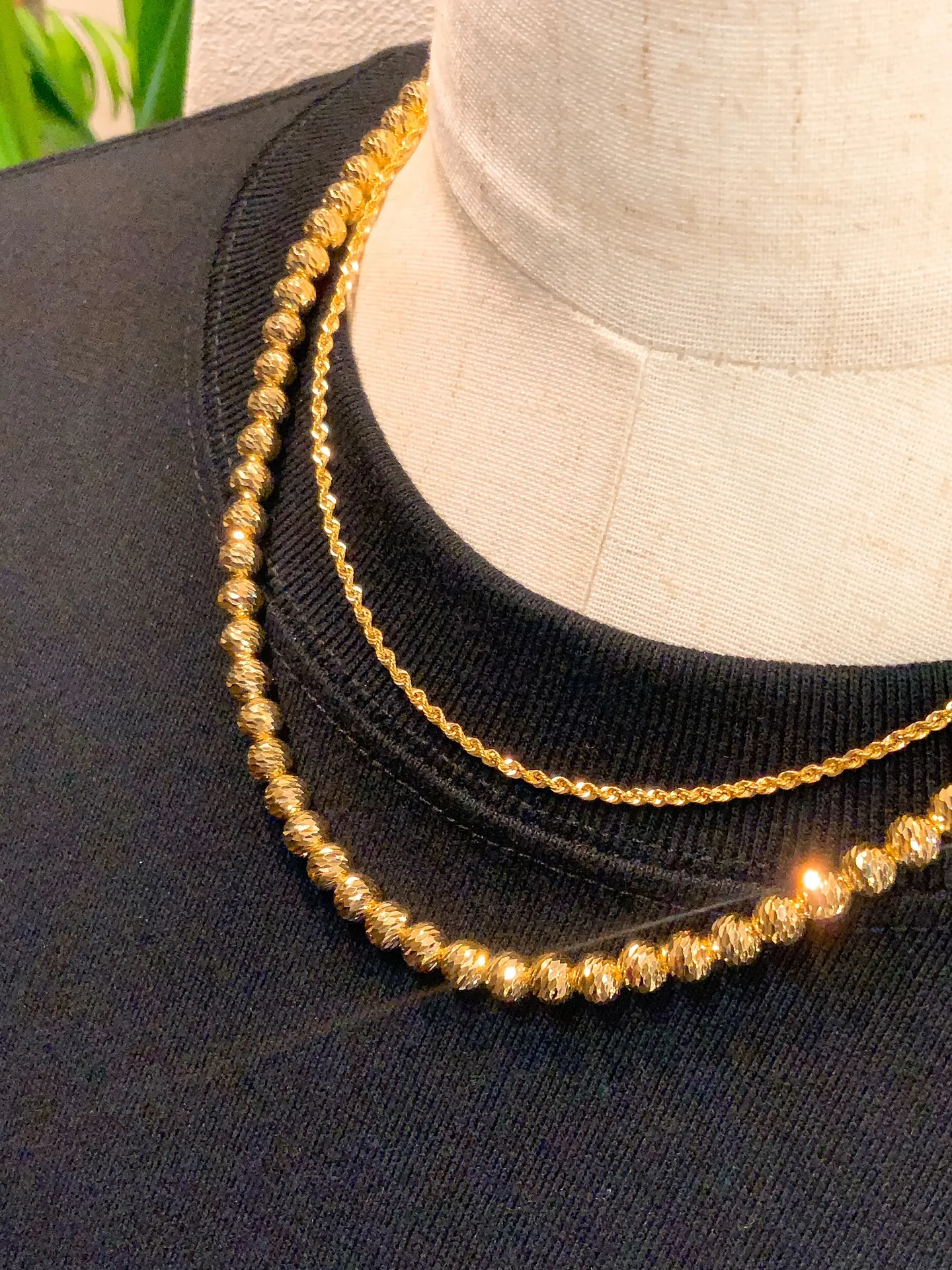 ✨K18 ハニーミラーボールネックレス✨