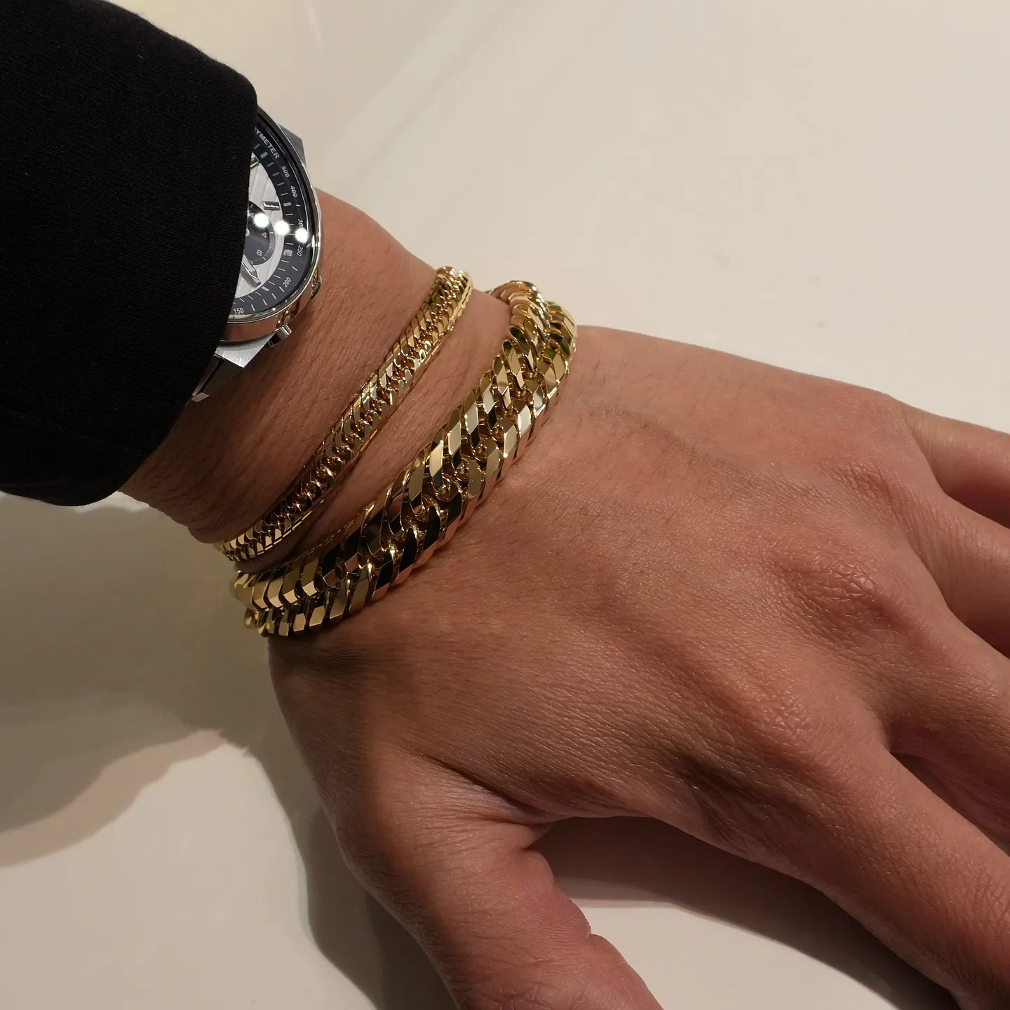 👑K18 喜平ネックレス 重ね付け👑