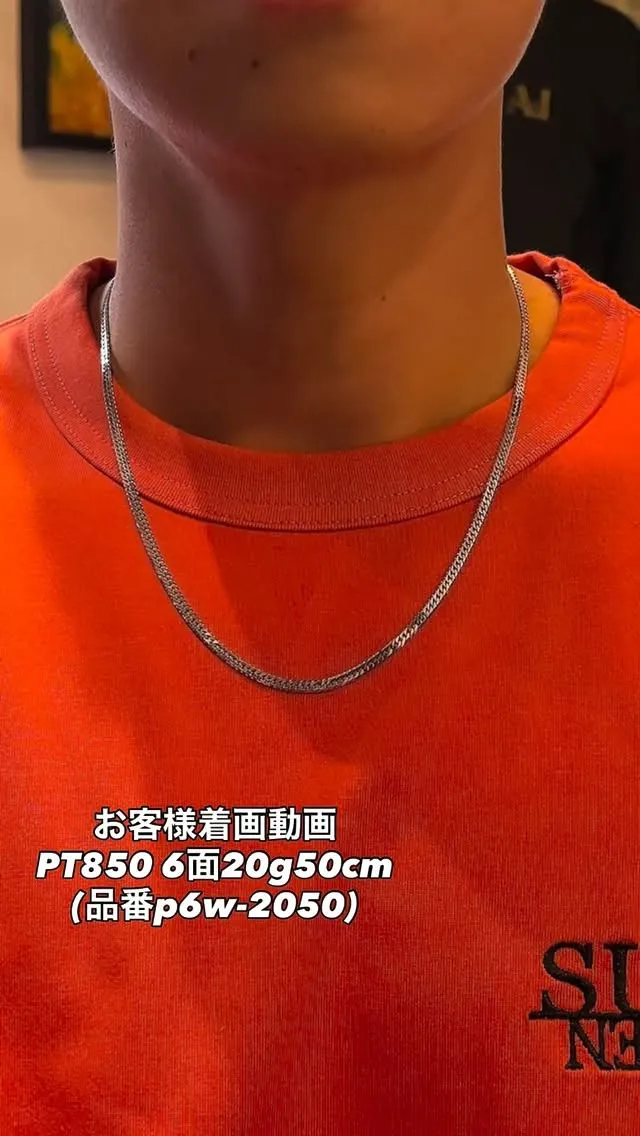 Pt850 喜平6面20g50cm のご紹介