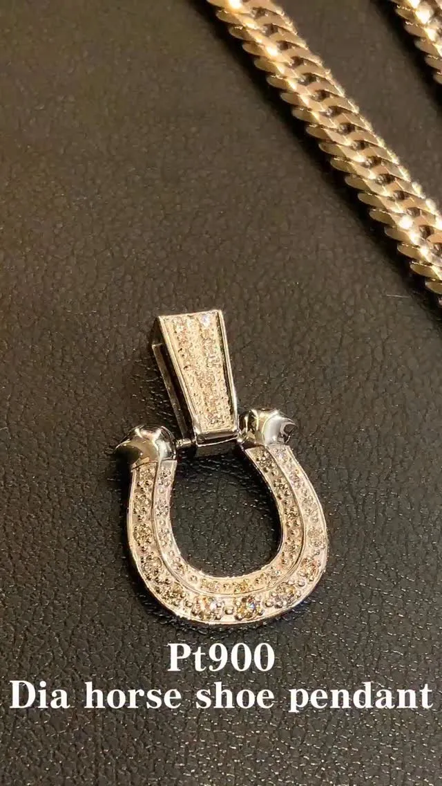 💎🐎Pt900 ダイヤモンド ホースシューペンダント🐎💎