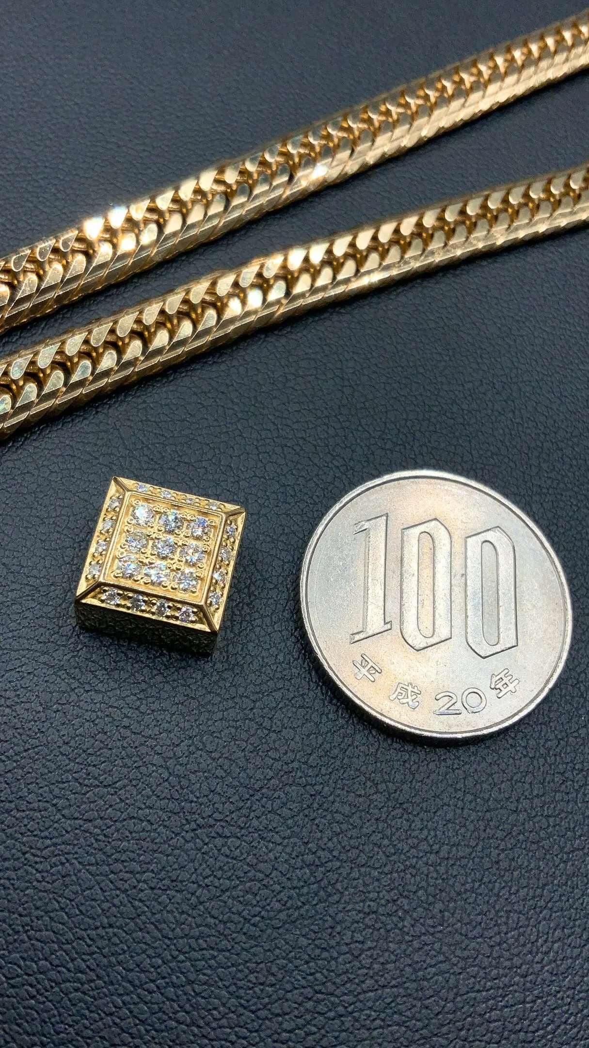 ✨K18 ダイヤモンドビーズペンダント✨😎